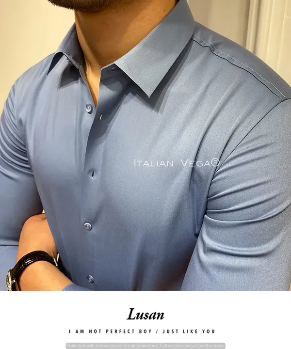 Greyish_Blue_Satin_Slim_Fit_Shirt_For_Men