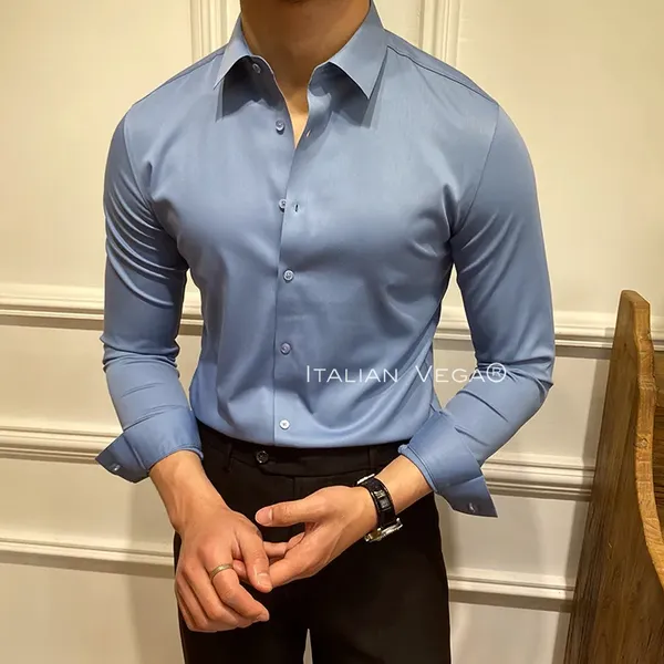 Greyish_Blue_Satin_Slim_Fit_Shirt_For_Men