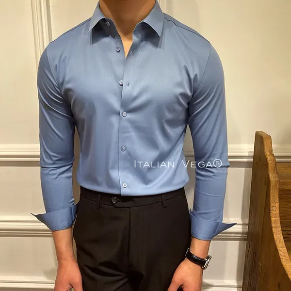 Greyish_Blue_Satin_Slim_Fit_Shirt_For_Men