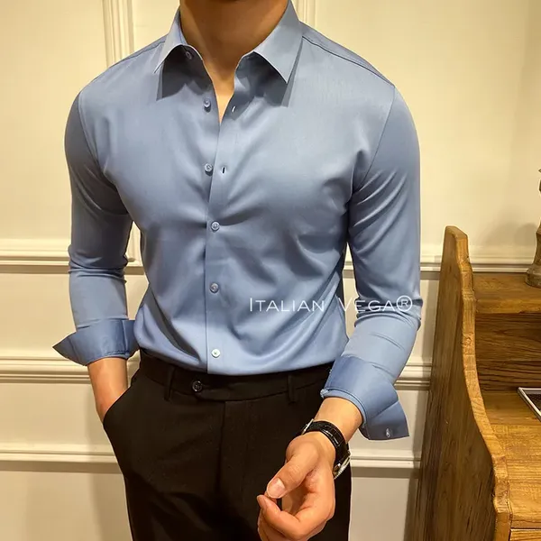 Greyish_Blue_Satin_Slim_Fit_Shirt_For_Men