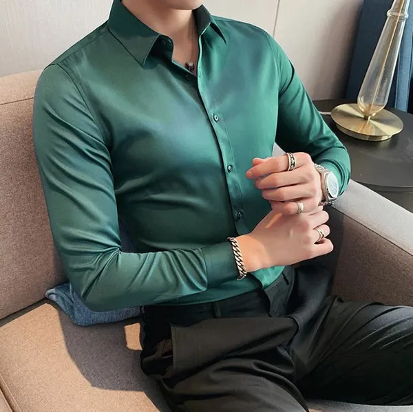 Green_Satin_Shirt_For_Men