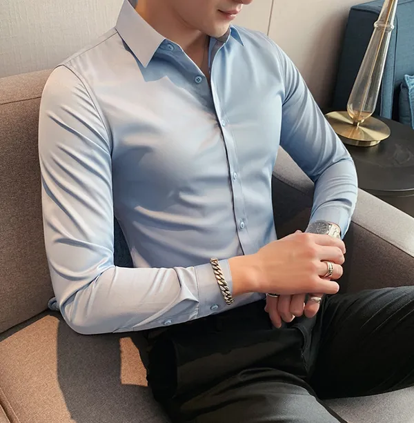 Sky_Blue_Cotton_Satin_Shirt_For_Men