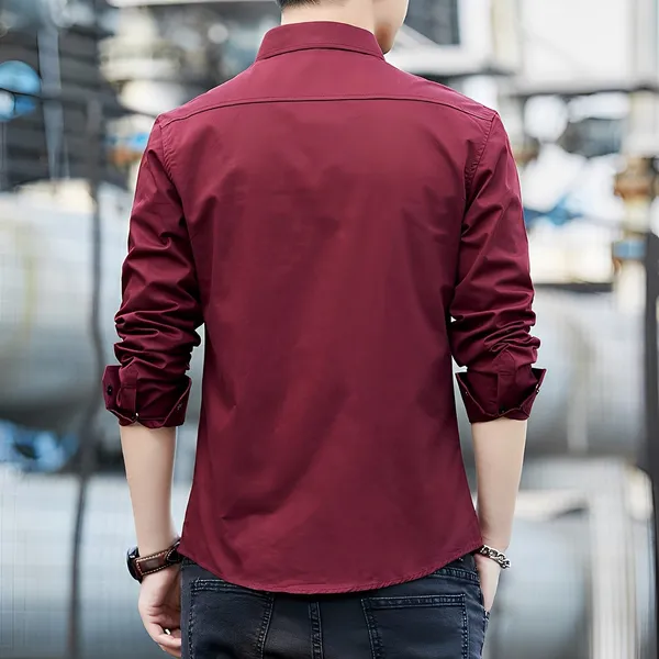 Maroon_Cotton_Casual_Shirt_For_Men