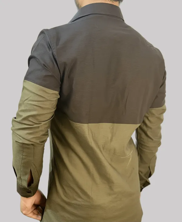 Black_Golden_Corduroy_Dual_Shade_Shirt_For_Men