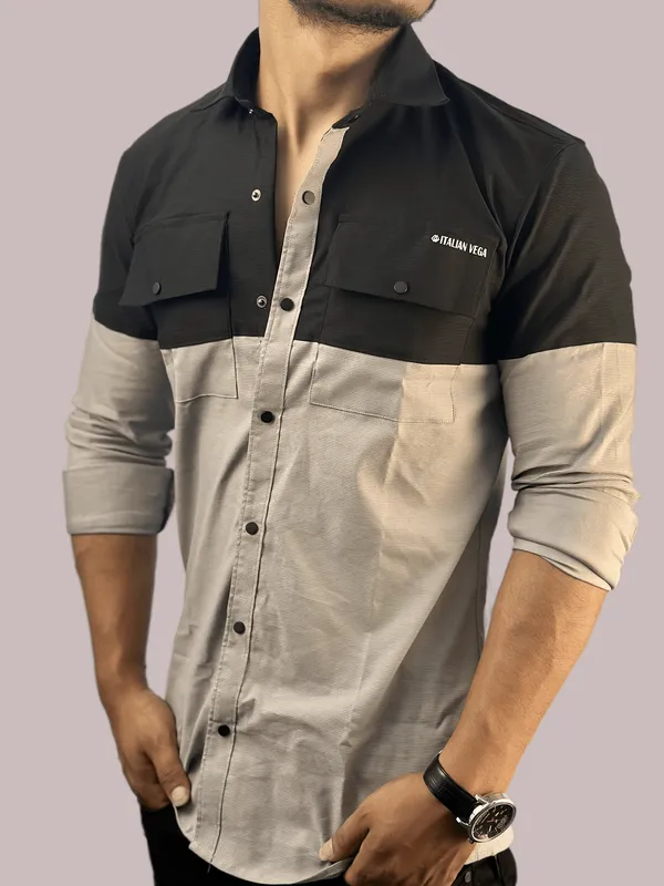 Grey_Black_Cotton_Dual_Shade_Corduroy_Shirt_For_Men