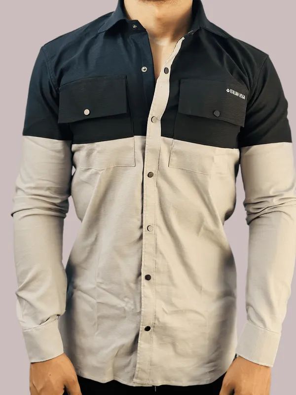 Grey_Black_Cotton_Dual_Shade_Corduroy_Shirt_For_Men