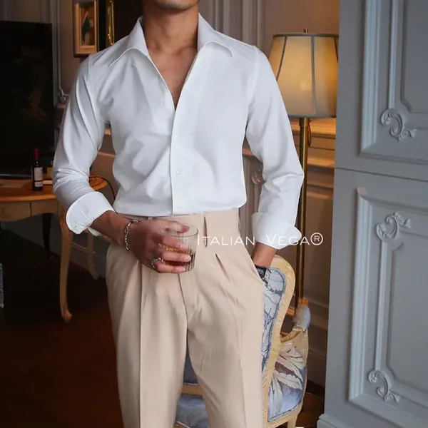 Ivory_White_Cotton_Solid_One_Piece_Collar_Shirt_For_Men
