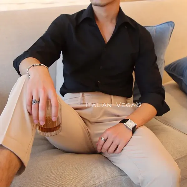 Black_Cotton_Button-Down_Shirt_For_Men