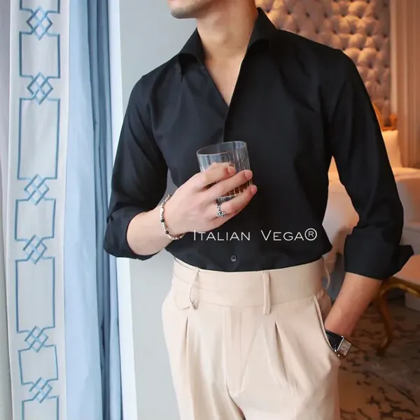 Black_Cotton_Button-Down_Shirt_For_Men