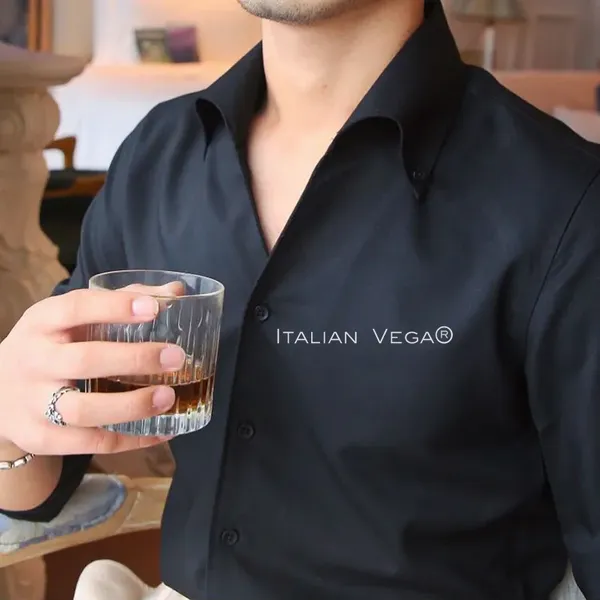 Black_Cotton_Button-Down_Shirt_For_Men