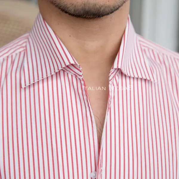 Pink_Cotton_Classic_Striped_Shirt_For_Men