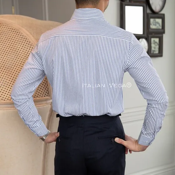 Navy_Cotton_Classic_Striped_Shirt_For_Men