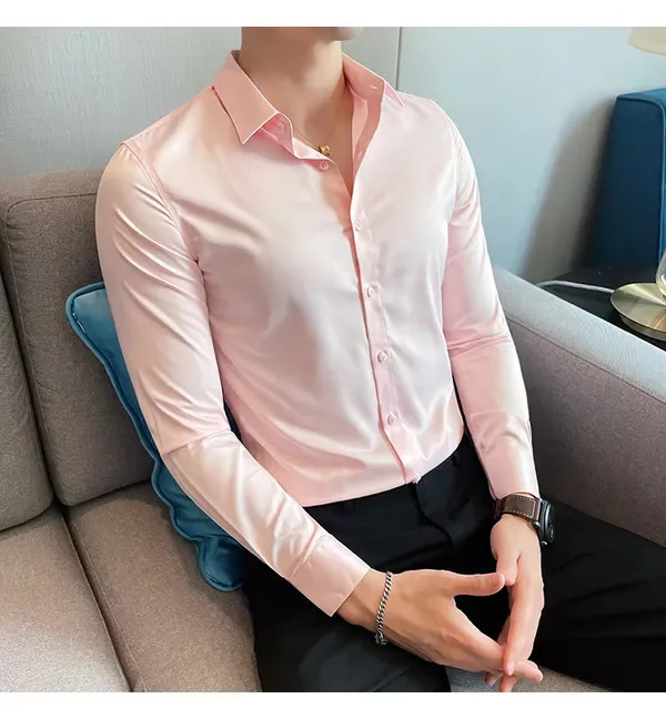 Light_Pink_Satin_Shirt_For_Men