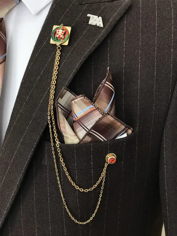 Brown_Terry_Cotton_Striped_Single_Breasted_2_Piece_Suit_For_Men