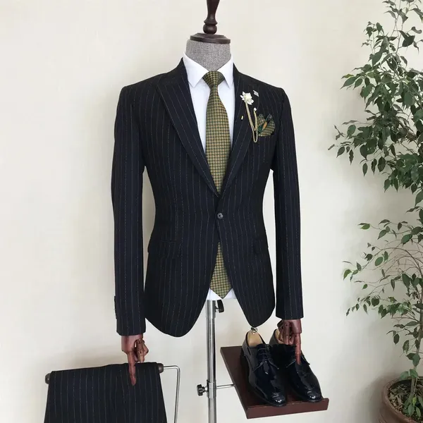 Navy_Terry_Cotton_Striped_Single_Breasted_2_Piece_Suit_For_Men