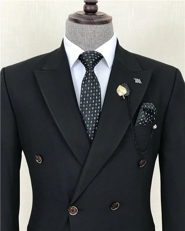 Black_Terry_Cotton_Double_Breasted_2_Piece_Suit_For_Men