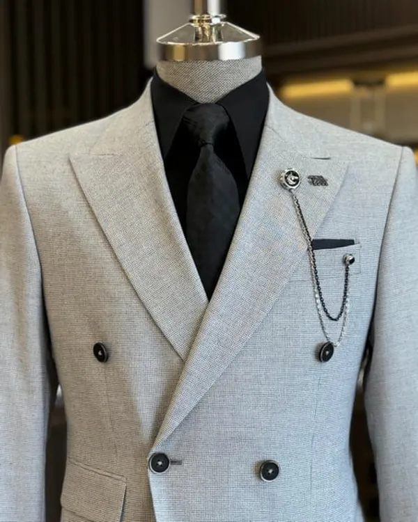 Ash_Grey_Terry_Cotton_Double_Breasted_Suit_For_Men