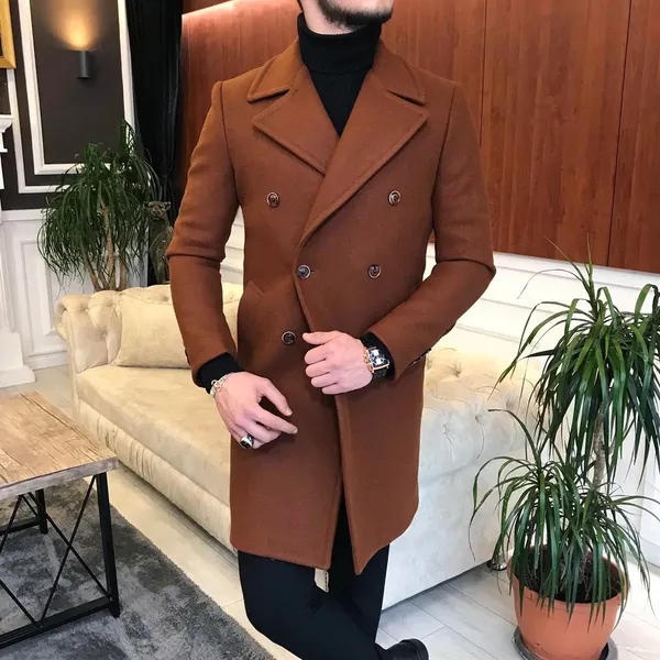 Brown_Tweed_Slim_Fit_Double_Breasted_Coat_For_Men