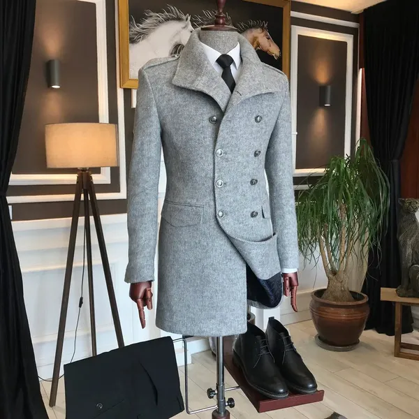 Ash_Grey_Tweed_Double_Breasted_Coat_For_Men