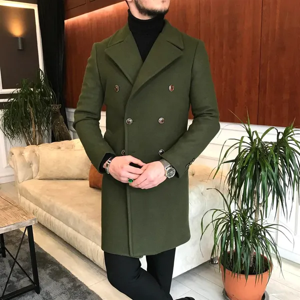Green_Tweed_Slim_Fit_Double_Breasted_Coat_For_Men