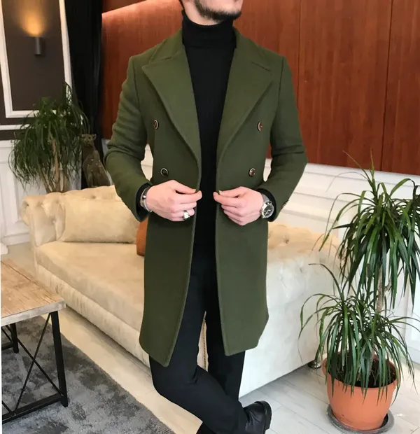 Green_Tweed_Slim_Fit_Double_Breasted_Coat_For_Men