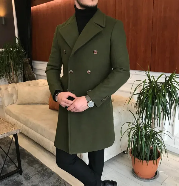 Green_Tweed_Slim_Fit_Double_Breasted_Coat_For_Men