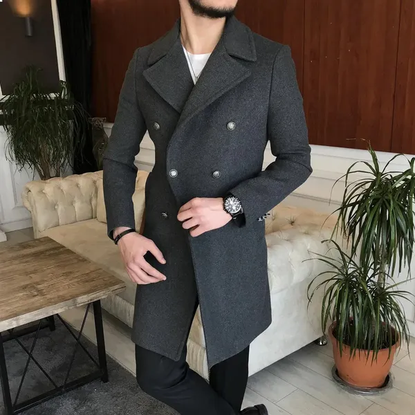 Dark_Grey_Tweed_Slim_Fit_Double_Breasted_Coat_For_Men