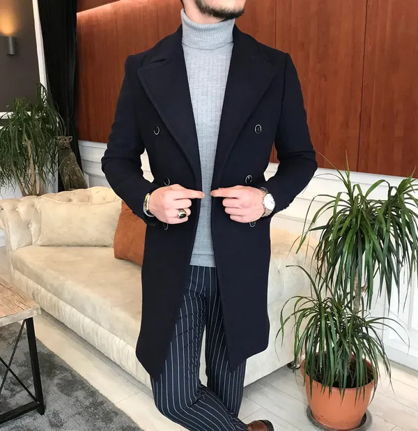 Dark_Blue_Tweed_Slim_Fit_Double_Breasted_Coat_For_Men