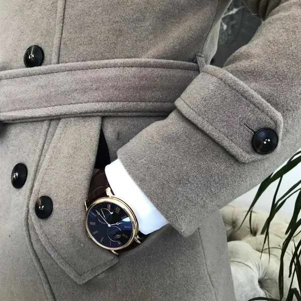 Beige_Tweed_Double_Breasted_Coat_For_Men