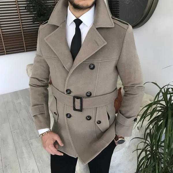 Beige_Tweed_Double_Breasted_Coat_For_Men
