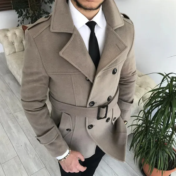 Beige_Tweed_Double_Breasted_Coat_For_Men