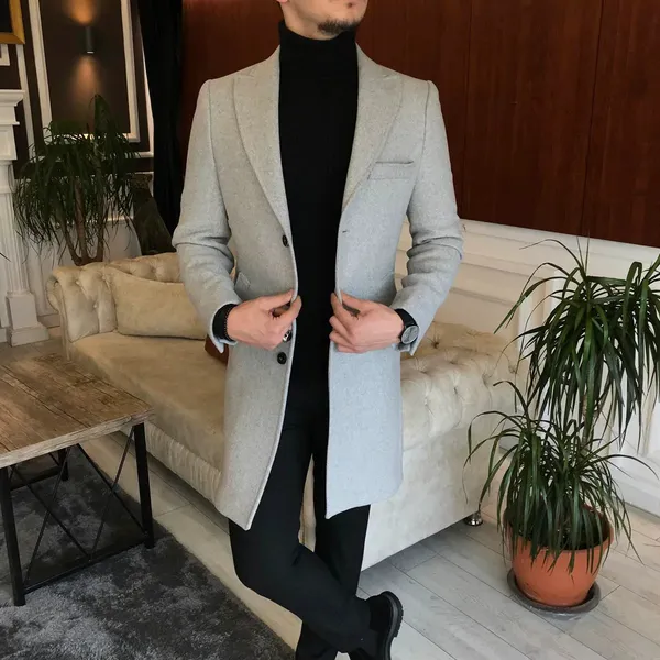 Light_Grey_Tweed_Classic_Overcoat_For_Men