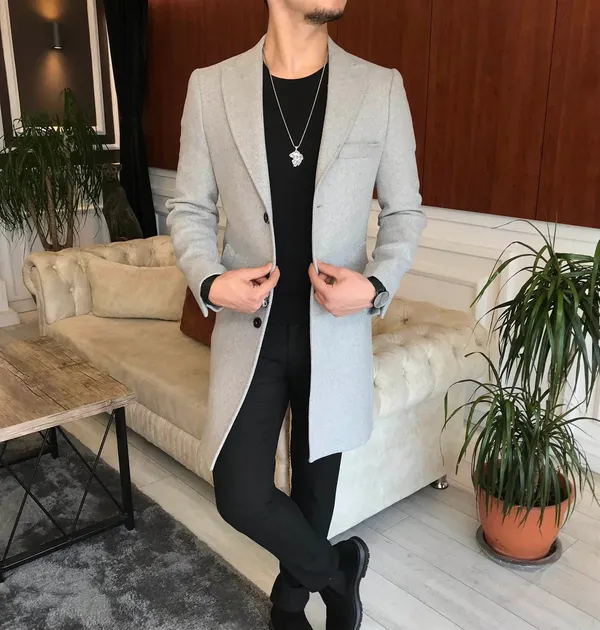 Light_Grey_Tweed_Classic_Overcoat_For_Men