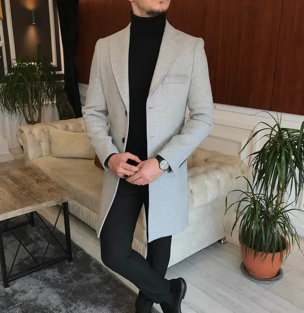 Light_Grey_Tweed_Classic_Overcoat_For_Men