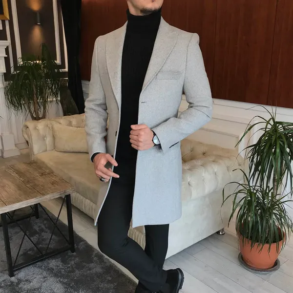 Light_Grey_Tweed_Classic_Overcoat_For_Men