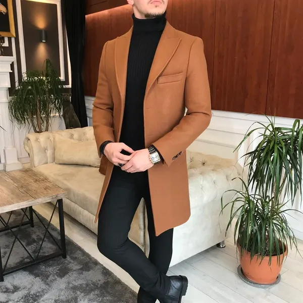 Tan_Tweed_Double_Breasted_Overcoat_For_Men