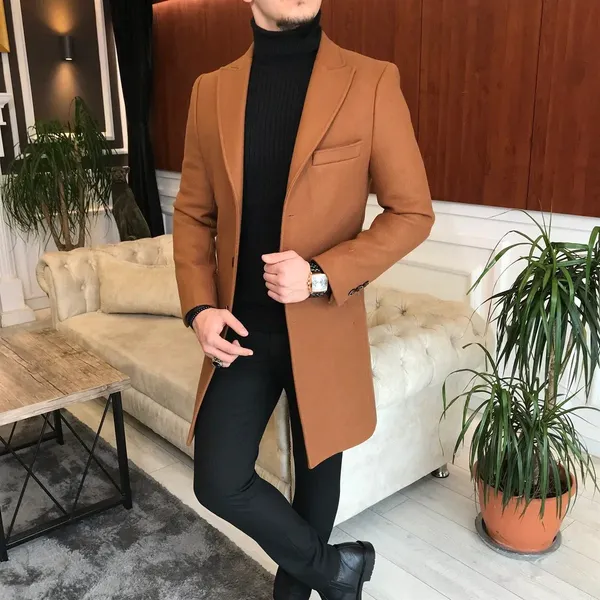 Tan_Tweed_Double_Breasted_Overcoat_For_Men