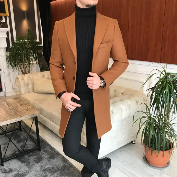 Tan_Tweed_Double_Breasted_Overcoat_For_Men