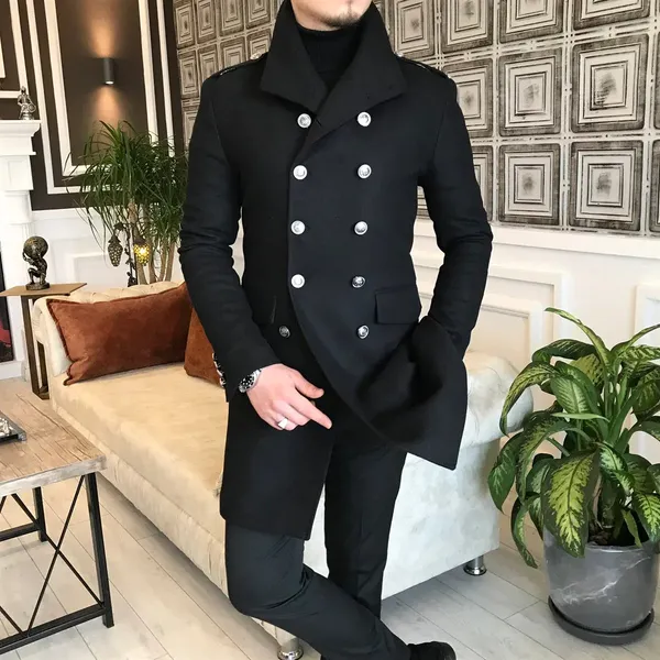 Black_Tweed_Double_Breasted_Overcoat_For_Men