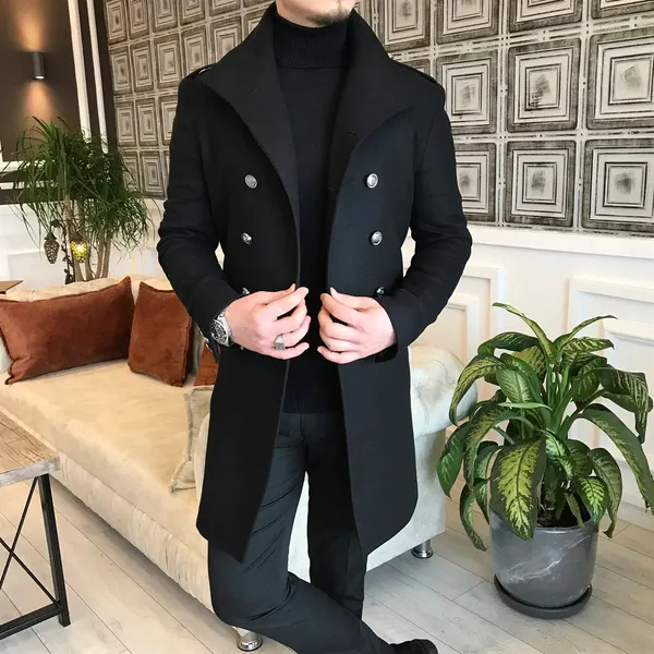 Black_Tweed_Double_Breasted_Overcoat_For_Men