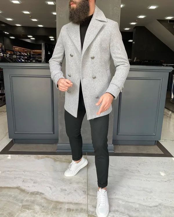 Ash_Grey_Tweed_Double_Breasted_Overcoat_For_Men