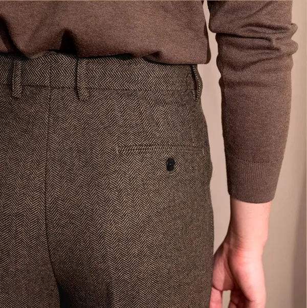 Khaki_Herringbone_Straight_Fit_Gurkha_Pants_For_Men
