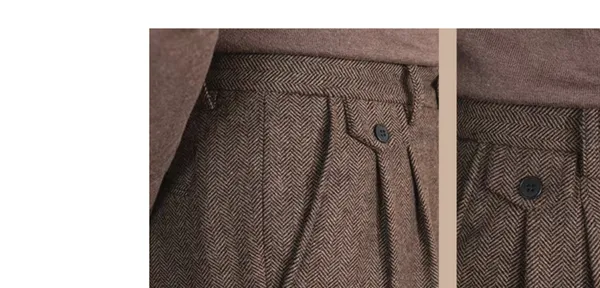 Khaki_Herringbone_Straight_Fit_Gurkha_Pants_For_Men