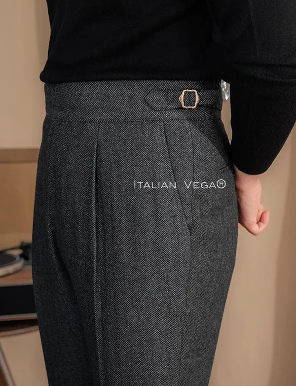 Deep_Grey_Herringbone_Straight_Fit_Gurkha_Trousers_For_Men