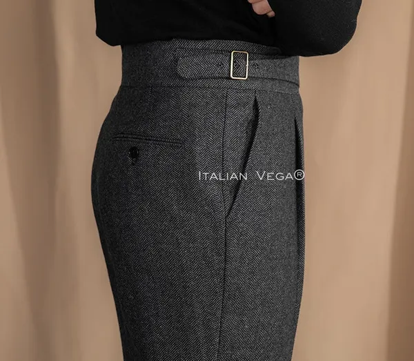 Deep_Grey_Herringbone_Straight_Fit_Gurkha_Trousers_For_Men