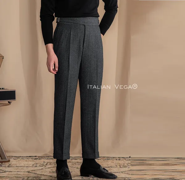 Deep_Grey_Herringbone_Straight_Fit_Gurkha_Trousers_For_Men