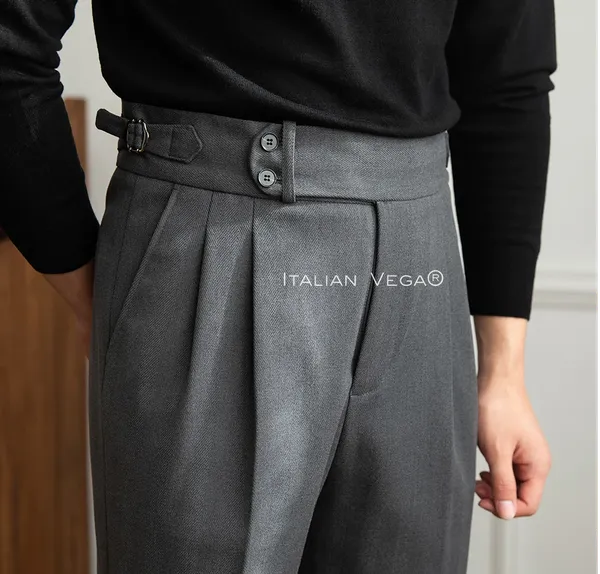 Grey_Herringbone_Straight_Fit_Gurkha_Pants_For_Men