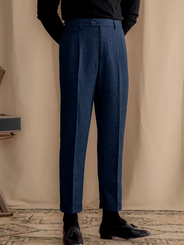 Blue_Herringbone_Straight_Fit_Gurkha_Trousers_For_Men