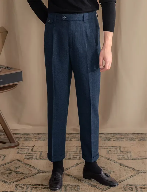 Blue_Herringbone_Straight_Fit_Gurkha_Trousers_For_Men