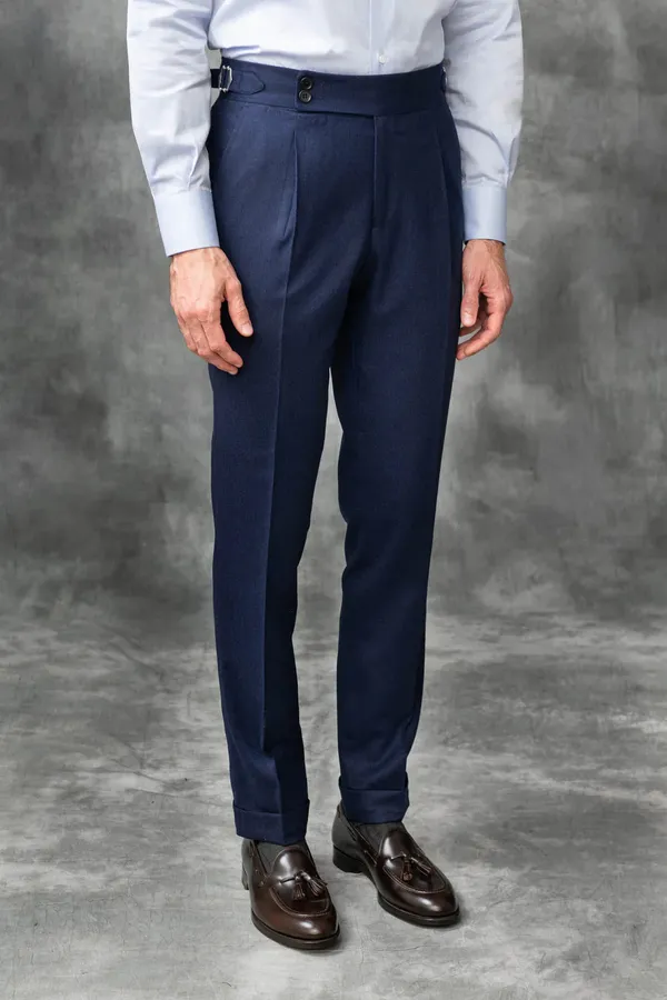 Blue_Flannel_Straight_Fit_Gurkha_Pants_For_Men